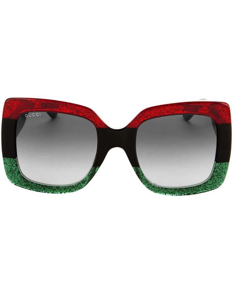 gucci 55mm glitter square sunglasses|Gucci sunglasses cettire.